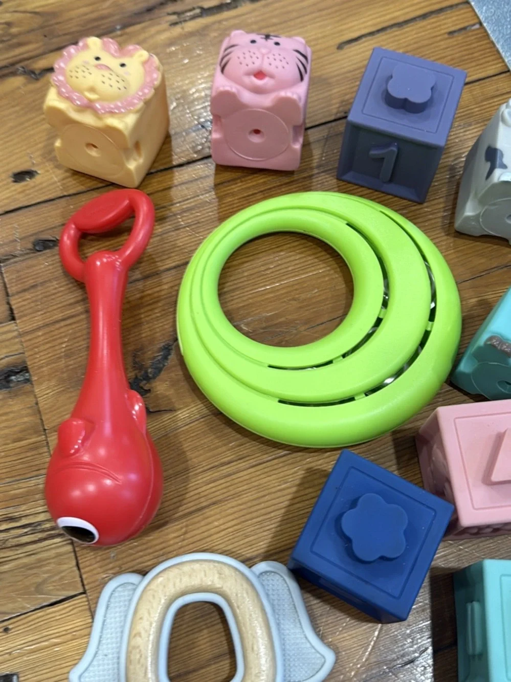 Baby toy lot maracas blocks teether